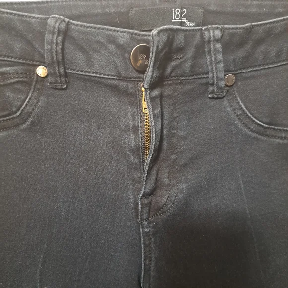 1822 Denim Skinny Women's Black Denim Stretch Jeans Size 4 Basic Classic Work - Picture 5 of 11